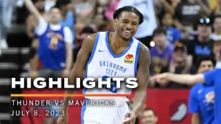 OKC Thunder vs Dallas Mavericks | NBA Summer League 2023 | Game Highlights | July 8, 2023