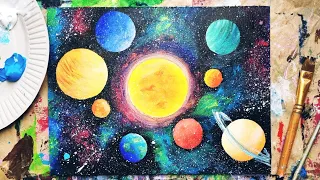 SOLAR SYSTEM | How to draw planets simply🖐🎨