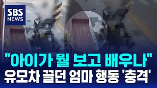 "아이가 뭘 보고 배우나"…유모차 끌던 엄마 행동 '충격' / SBS / 오클릭