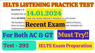 IELTS LISTENING PRACTICE TEST 2024 WITH ANSWERS | ACTUAL TEST- 292