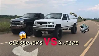 X-Pipe VS Glasspacks!! 88-98 Chevy 5.7L Exhaust