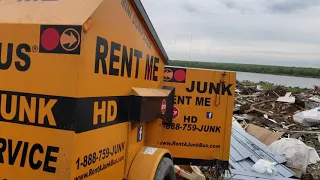 New Orleans Landfill  unloading a 6-yard Junk Bus