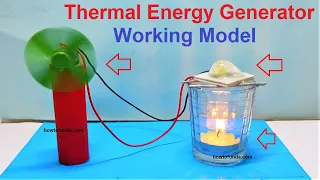 thermal energy (heat) to electrical energy working model (generator) science project | howtofunda