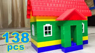 Ты так не сможешь! Дом из конструктора -138 деталей. #brickbuilder #toys #coloredbricks