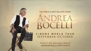 Andrea Bocelli Cinema Tour September/October 2016