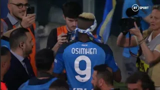 Victor Osimhen celebrates Napoli’s Scudetto at the Maradona Stadium