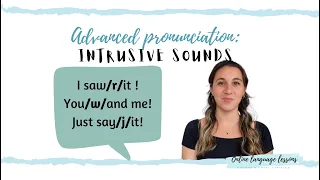 English pronunciation: intrusive sounds