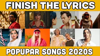 FINISH THE LYRICS - Top 50 Biggest Hit Songs of the 2020s [2020-2023] | Music Quiz Challenge