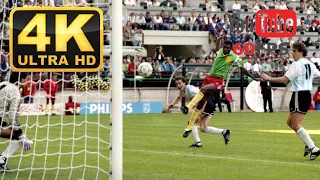 Argentina - Cameroon WORLD CUP 1990 | 4K ULTRA HD 60 fps |