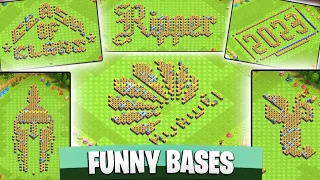 Top 10 New 2023 Funny Bases | Th15 Funny / Troll Bases w/link | Clash of clans