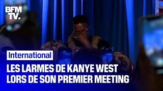 Les larmes de Kanye West en évoquant l’avortement lors de son premier meeting