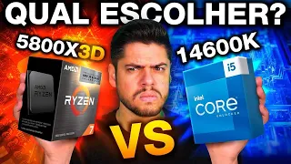 RYZEN 7 5800X3D vs i5 14600K: QUAL COMPENSA? LADO A LADO em GAMES, PREÇO, CONSUMO na RTX 4090