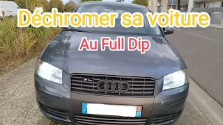 👨‍🔧Comment Déchromer sa voiture ‼️ Je test sur mon Audi A3 😁Voici le résultat 👍