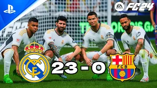 FIFA 24 - RONALDO, MESSI, NEYMAR, MBAPPE,  ALL STARS | REAL MADRID FC 23-0 FC BARCELONA