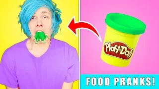 PRANKING ROBBY WITH 123 GO PRANKS AND CRAFTS PART 2 (Secret Food Pranks)