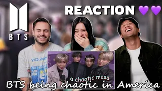 BTS is UNHINGED! 😂😂 Reacting to BTS being chaotic In America!