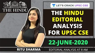 22-June-2020 | The Hindu Editorial Analysis for UPSC CSE | Crack UPSC CSE/IAS | Ritu Sharma