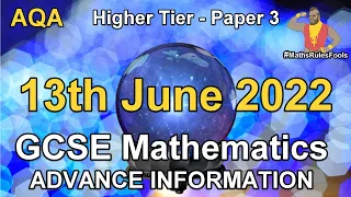 AQA Advance Information GCSE Maths | Higher | Paper 3 | June 2022