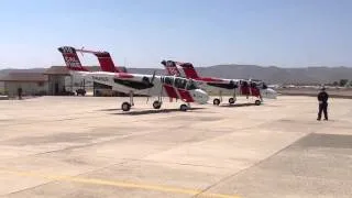 CDF OV-10 Bronco taxiing in and shutting down. Great Sound!