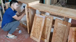See how Vietnamese carpenter makes extremely beautiful TV cabinets || carpenter dong