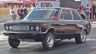 Fiat 132 runs 10.93 at 122 mph at Hal Far Raceway