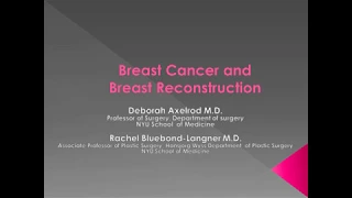 New Developments in Breast Reconstruction Surgery