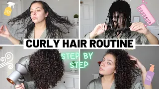 CURLY HAIR ROUTINE | Flip Section Method for Volume, Definition & Curl Longevity