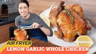 Air Fryer Lemon Garlic Whole Chicken Recipe | Cooking with Cosori
