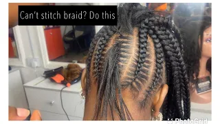 The most beginner friendly stitch braid tutorial. How to do stitch braid. Can’t feedin braid?Do this