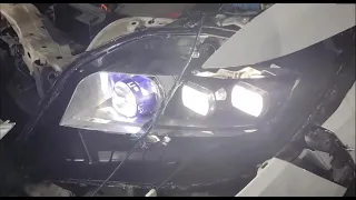 How Bright after Replacing Honda Odyssey Headlight with P40L Laser Bi LED Projector Lens Headlights