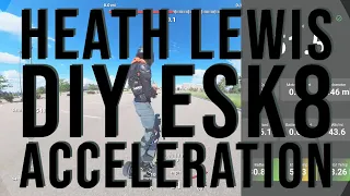 0 - 50 MPH Electric Skateboard Acceleration - 20S DIY ESK8 RECORD-