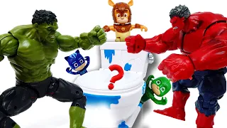 Transformation To Defeat Villains~!Red Hulk VS Incredible Hulk #ToyMartTV