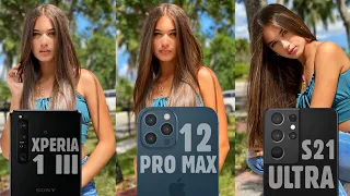 Sony Xperia 1 III vs iPhone 12 Pro Max vs Samsung Galaxy S21 Ultra Camera Test | Xperia 1 Mark 3