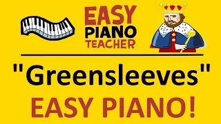 EASY piano: Greensleeves keyboard tutorial (folk song) by #EPT