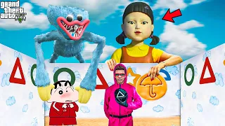 Franklin & Shinchan Got Trapped In Squid Game With Huggy Wuggy In GTA 5