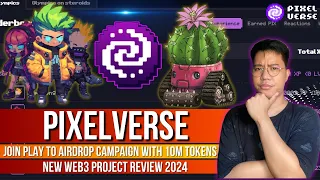 Pixelverse - 0$ Cost Play-To-Airdrop Campaign with 10M $PIX Token Rewards| Free 500 $PIX Below