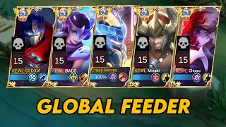 5 MAN GLOBAL FEED PRANK IN RANKED GAME!? ( enemy surprise when we get serious )