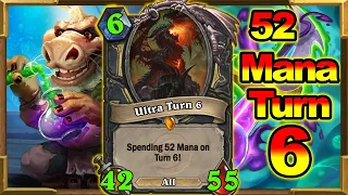 52 MANA ON TURN 6! 42/55 Extremely Huge Dragons | The Forbidden Rogue Combo | Wild | Hearthstone