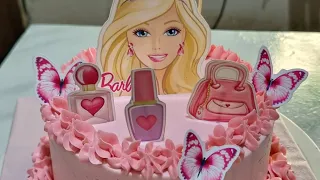 cara membuat kue ulang tahun barbie simple #jopastry #cake #kitchen #food #cakeultah