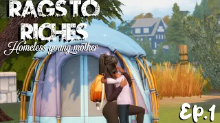 Homeless Young Mother | Rags to riches | The Sim 4