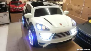 Лицензионный детский электромобиль M 2735 EBR-1 Porsche Cayenne, белый - дисней.com.ua