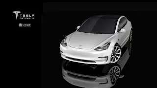 Tesla Model 3, 2018, 3d model