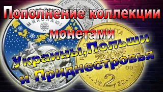 Пополнение коллекции монет Украины, Польши, Приднестровье