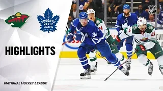 NHL Highlights | Wild @ Maple Leafs 10/15/19