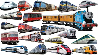 Tổng hợp TÀU HỎA, XE LỬA | Learn Railway Transport in English | Tram, Submarine, Train, Thomas train