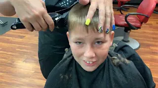 Ray gets a haircut time lapse! 8-9-2022