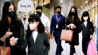 Aishwarya rai daughter Aaradhya bachchan trolled for doing model walk at airport!!