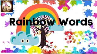 RAINBOW WORDS  Hip Hop( Kindergarten Rainbow Words to Practice)