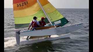 Catamaran At The South Flats In South Padre Island TX. April 30 2024.