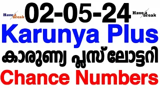 02-05-24 KARUNYA PLUS Lottery Chance Numbers !